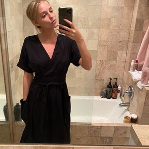 Urban Outfitters Black Wrap Maxi Dress